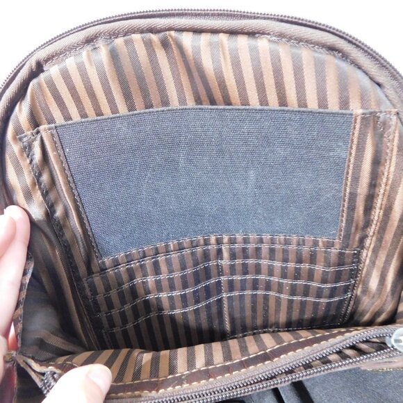 Jack Georges Voyager Convertible Zip Around Backpack Distressed Brown Leather - Picture 5 of 13